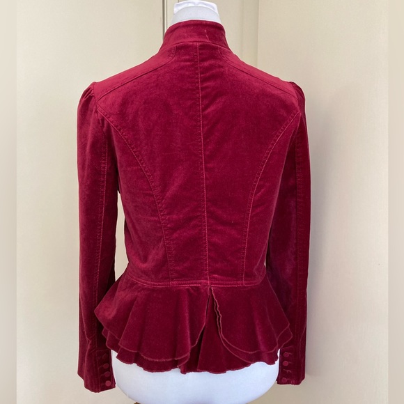 White House Black Market Velvet Peplum Jacket - Picture 2 of 8